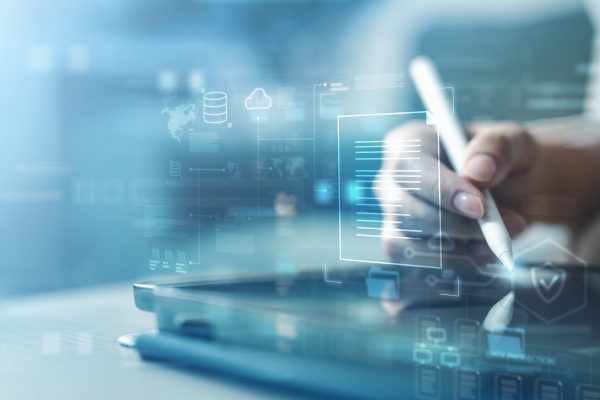 User,Exporting,And,Transferring,Digital,Data,From,Tablet,With,Cloud