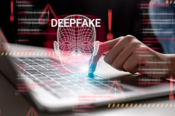 Concept,Of,Deepfake,Technology,And,Cybersecurity,Risks,,With,Facial,Recognition,