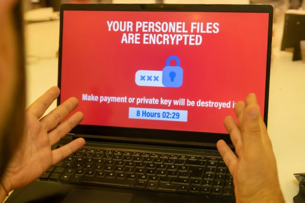Ransomware,Alert,Displayed,On,Laptop,Screen,-,Ransomware,Attack,On