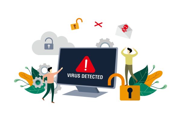 Alert,Message,Of,Virus,Detected,,Identifying,Computer,Virus,,Hacking,Security