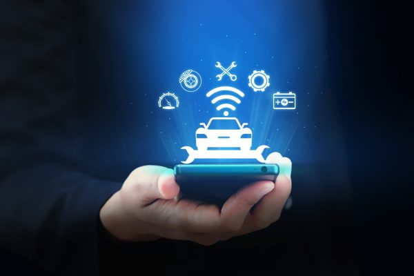 Smartphone,With,Car,App,Conceptideal,For,Showcasing,Intelligent,Car,Features